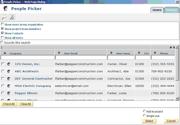 People Picker CC's